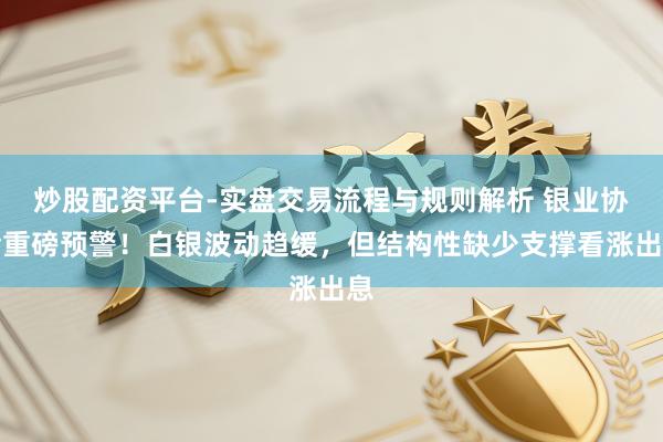 炒股配资平台-实盘交易流程与规则解析 银业协会重磅预警！白银波动趋缓，但结构性缺少支撑看涨出息