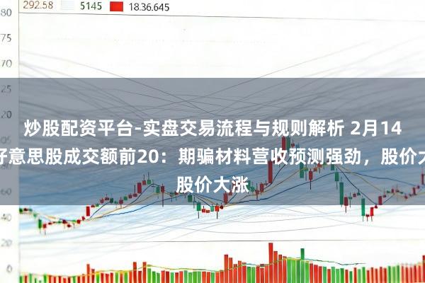 炒股配资平台-实盘交易流程与规则解析 2月14日好意思股成交额前20：期骗材料营收预测强劲，股价大涨