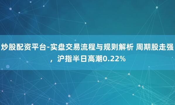 炒股配资平台-实盘交易流程与规则解析 周期股走强,沪指半日高潮0.22%
