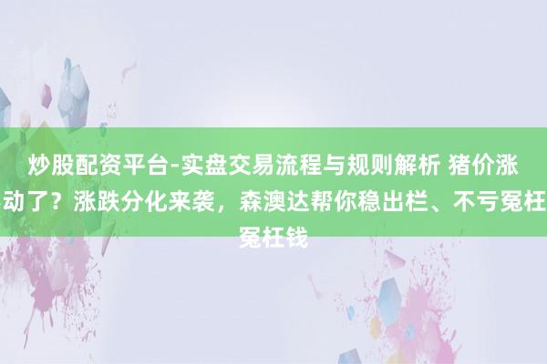 炒股配资平台-实盘交易流程与规则解析 猪价涨不动了？涨跌分化来袭，森澳达帮你稳出栏、不亏冤枉钱